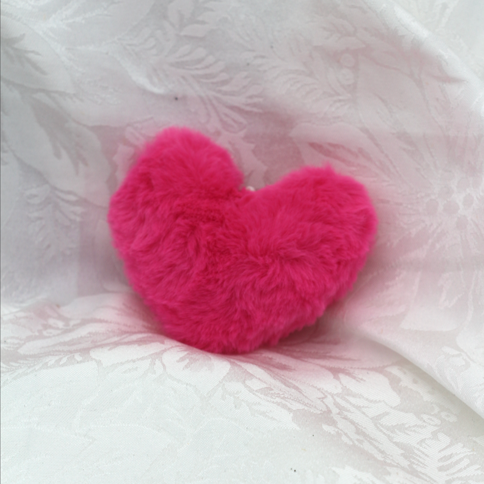 Fuchsia Heart Keychain