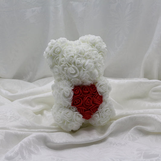 Snow with Heart Bear - 25cm