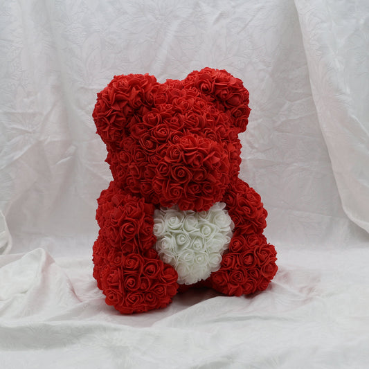 Large Blaze with White Heart Bear - 40cm