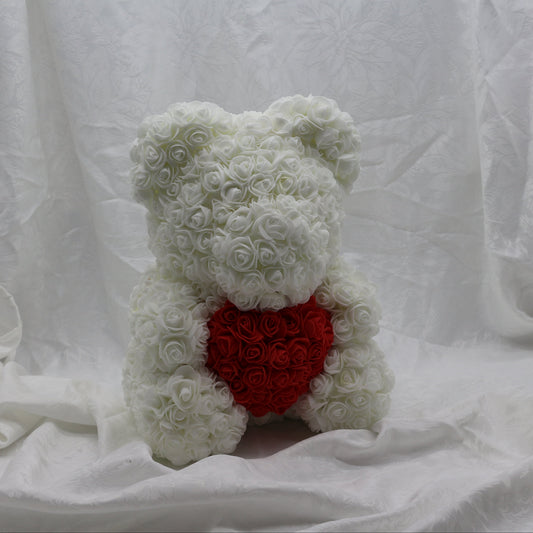 Large Snow with Heart Bear - 40cm