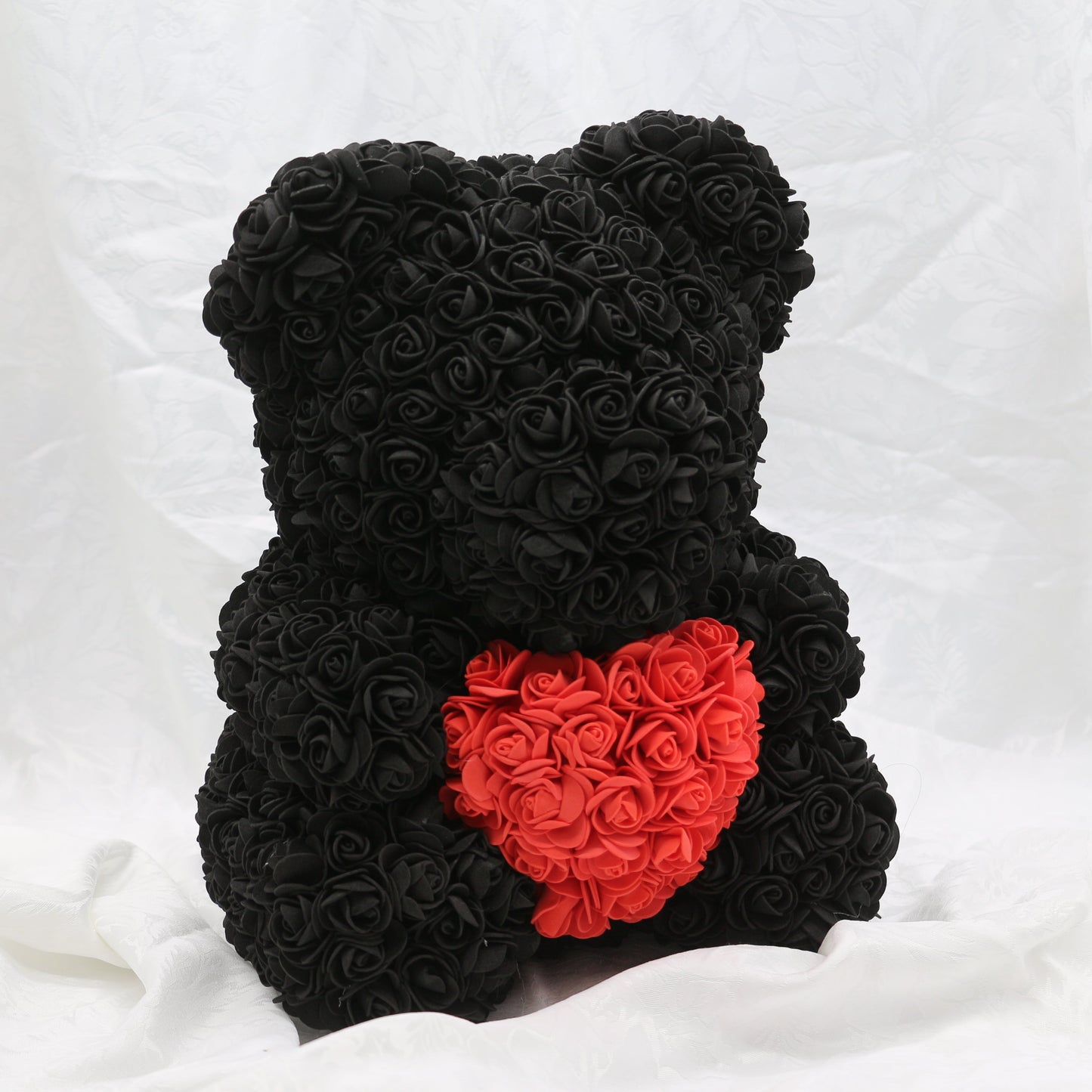 Large Licorice Luxe with Heart Bear - 40cm