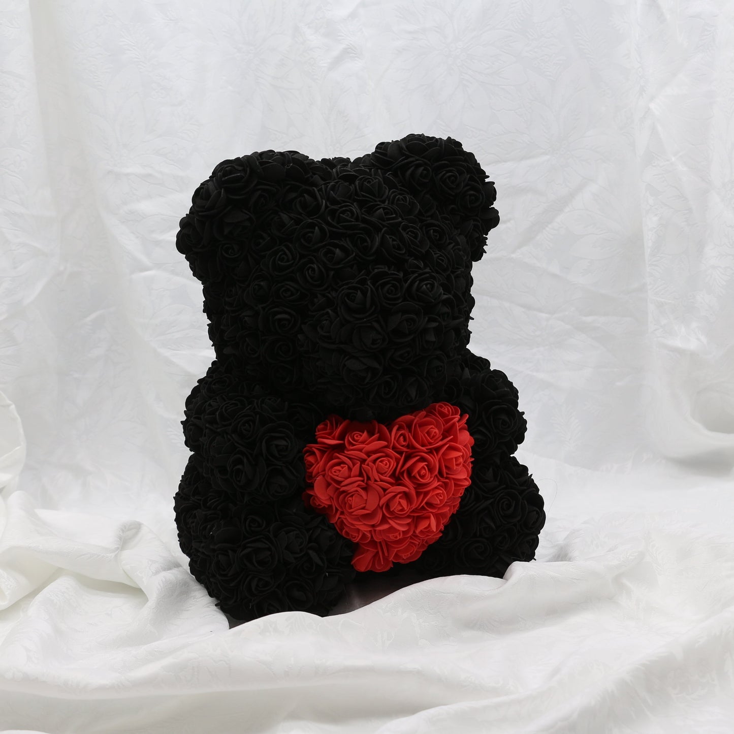 Large Licorice Luxe with Heart Bear - 40cm