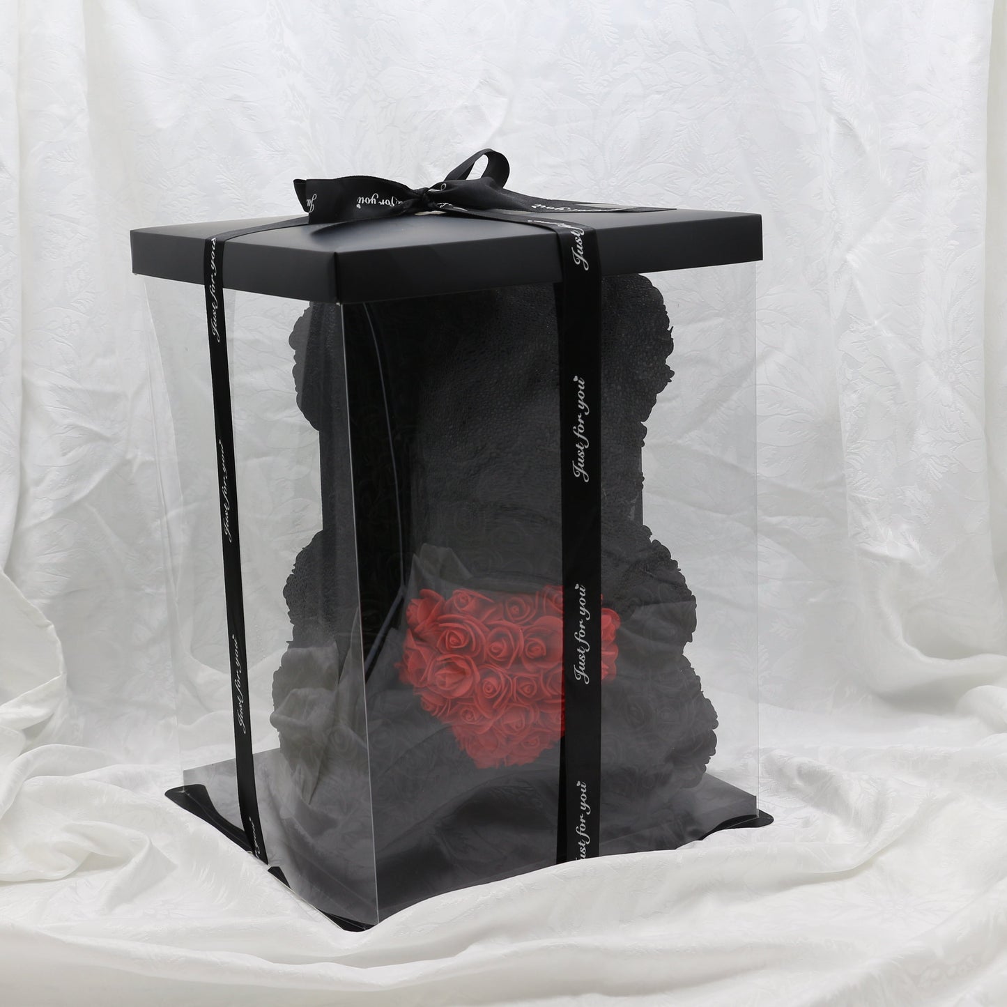 Large Licorice Luxe with Heart Bear - 40cm