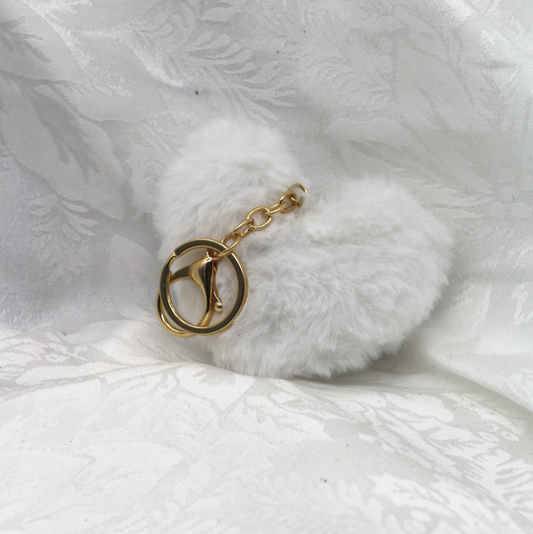 Snow Heart Keychain